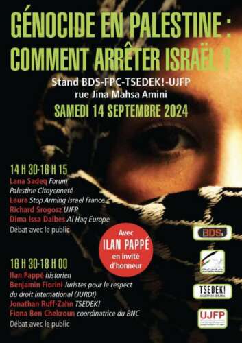 Appel debat commun UJFP Fete de LHuma Genocide corr Fête de l'Huma 2024 : Génocide en Palestine, comment arrêter Israël - partie 2